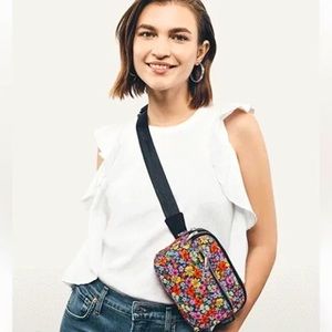 COPY - Brighton Painted Poppies  Floral Belt Bag Fanny Pack